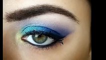 BRIGHT and COLORFUL Makeup Tutorial - Maquillaje AZUL AHUMADO Para Ojos