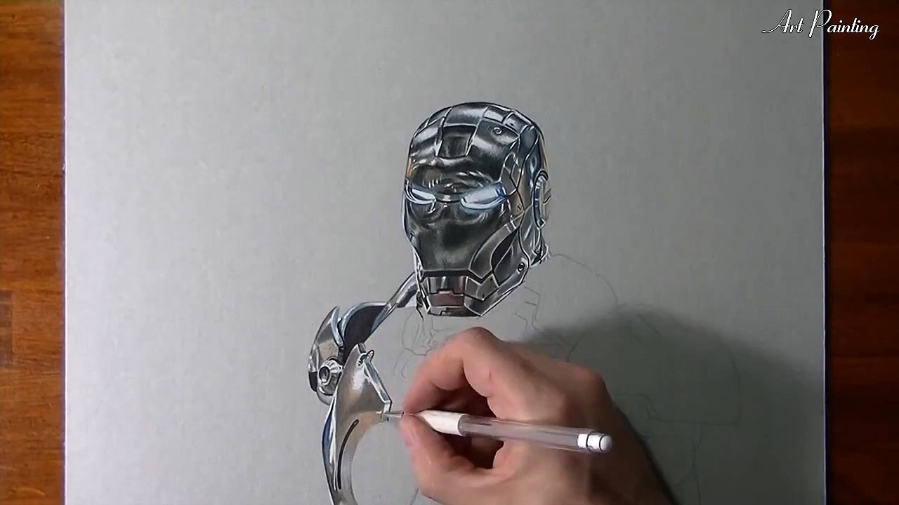 Hướng dẫn vẽ người Sắt Iron Man cực đẹp