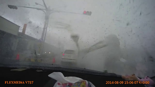 Une mini tornade emporte une voiture à Taiwan !
