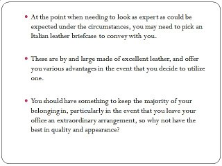 Italian Leather Briefcase