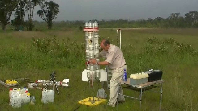 Guy launched massive Water Rocket 263m high in the air with gopro!