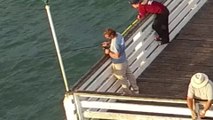 Angry Fisherman Casts Line and Catches a Camera Drone!