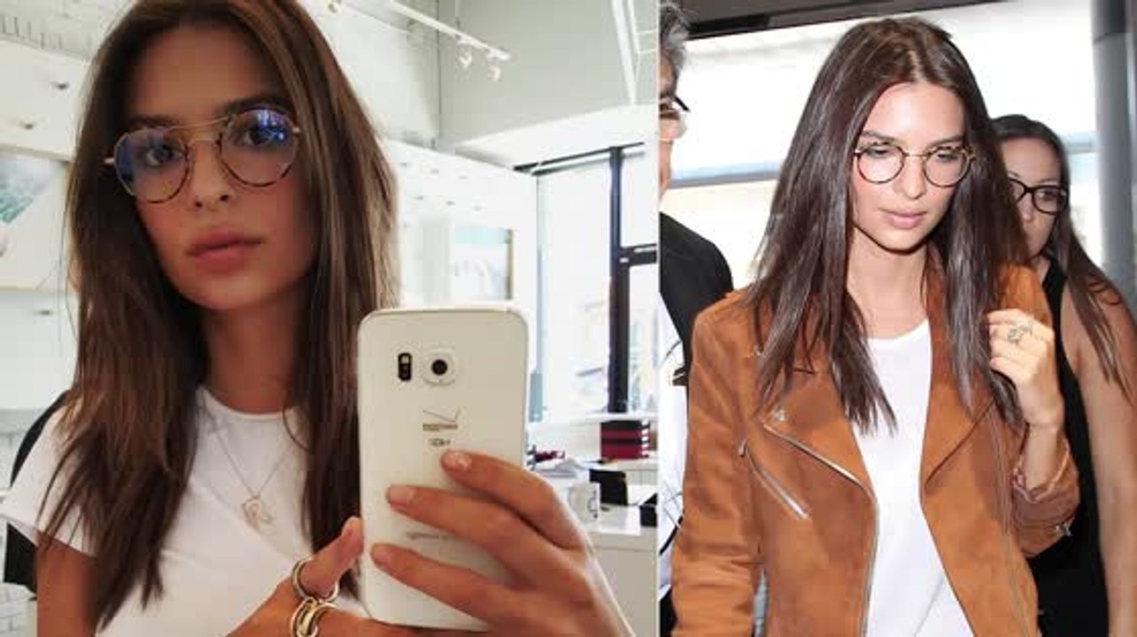 Emily Ratajkowski Proves Four Eyes Are Better Than Two
