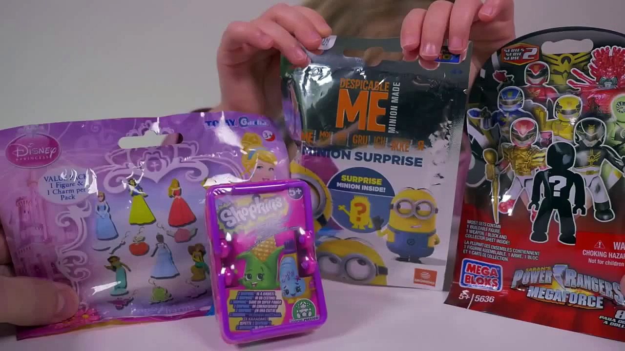 JOUET Shopkins, Minions, Disney Princesse, Power Rangers Mega Bloks   Studio Bubble Tea unboxing