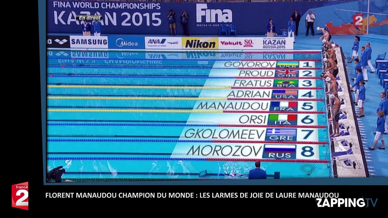 Florent Manaudou champion du monde : Très fière, Laure Manaudou fond en larmes