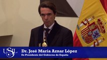 USIL otorgó la distinción a los Valores Democráticos a José Maria Aznar