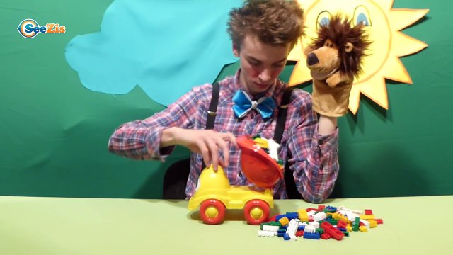 Экскаватор Грузовичок Погрузчик - Клоун Мася и Львенок Филя Мультфильм для детей Детская площадка