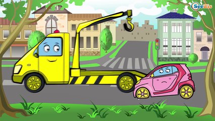 Мультики про машинки: Эвакуатор и Автосервис, Ремонтируем Колесо Для Машинки.