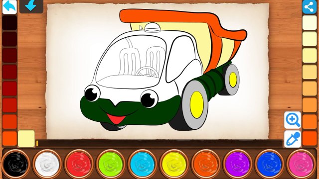✔ Учим цвета. Развивающее видео для детей - Раскраска С Машинками ✔