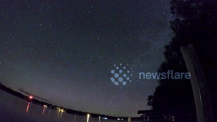 Cabin Night Sky with Northern Lights