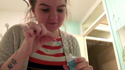 Woman pranks boyfriend with Wasabi toothpaste
