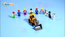 Lego Toy Backhoe Excavator & Captain America Transformers - Tractor Pavlik - Video For Children