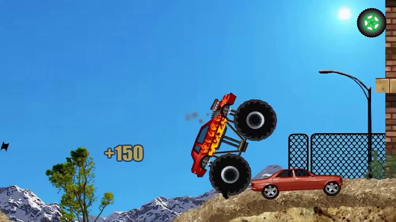 Monster Truck Demolisher Flash Game | Monster Truck Videos For Kids -  Tractor Pavlik