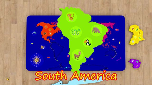 15 Cartoons for babies Geography World map for kids Learn 6 continents in English