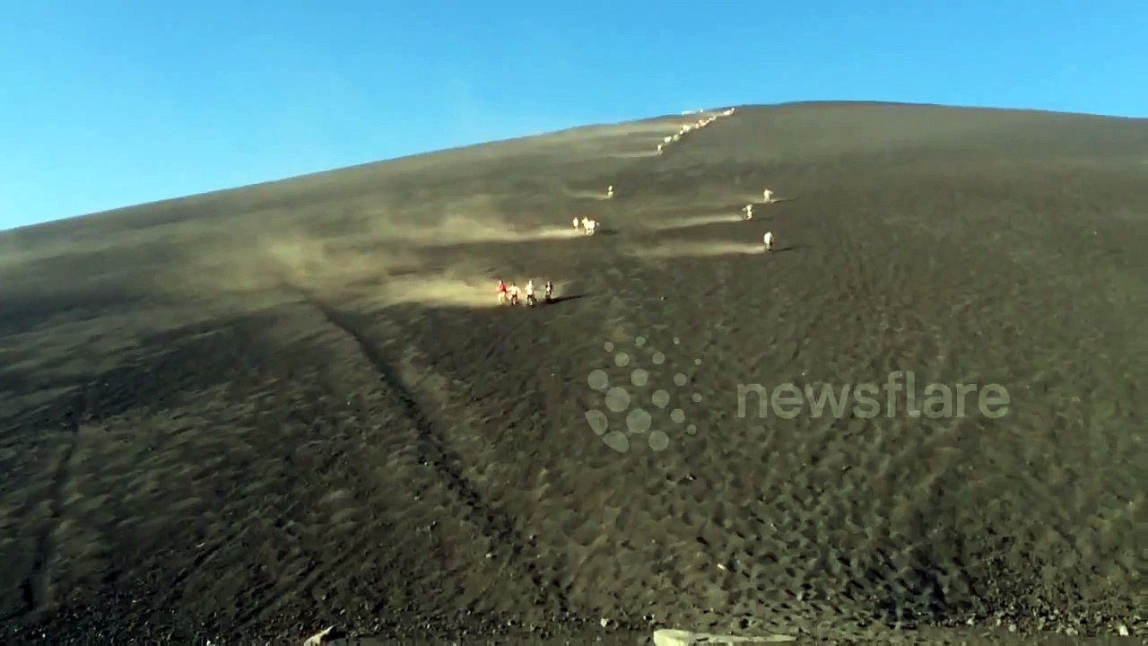Volcano riding face plant