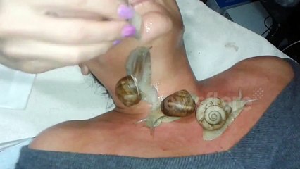 Snail facial treatment