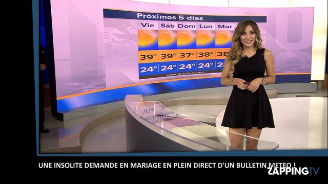 Découvrez l'insolite demande en mariage d'une Miss Météo mexicaine en plein direct