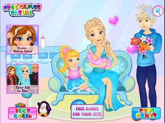 Cartoon game. Frozen Baby Birth - Elsa take care of baby - Game episode