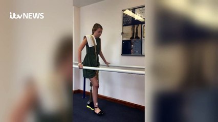 Alton Towers crash victim learns to walk with artificial leg