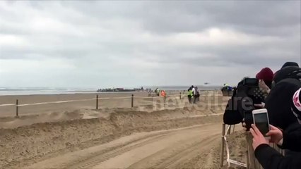 Dramatic crash at motorbike race