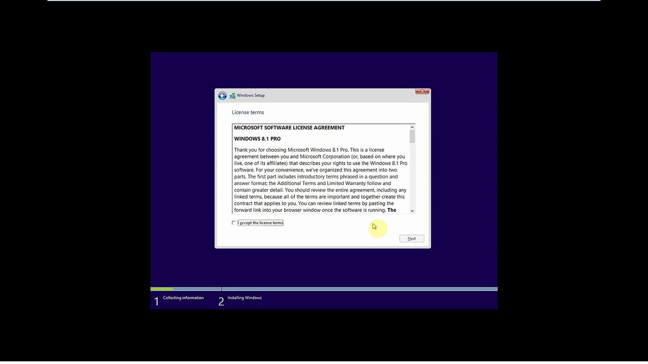 Windows 8.1 installation