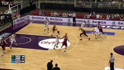 3 pts chanceux à une main lors de Lettonie-Slovénie