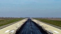COCKPIT VIEW OF FINAL APPROACH AND LANDING AT CASABLANCA AIRPORT RUNWAY 35L