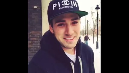 Man ice skates down frozen street in Canada