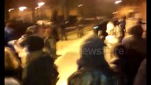 Violent clashes between police and protesters in Burgos, Spain