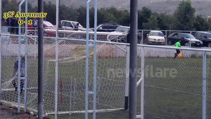 Hilarious own-goal during Greek football match
