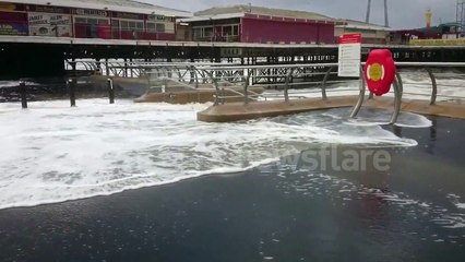 Blackpool seaside flooded in 'weather bomb'