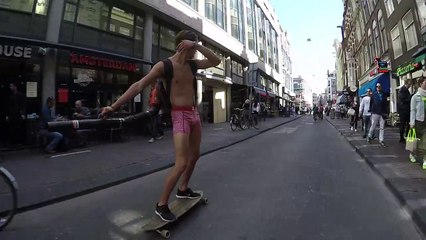 Longboarding With a Leaf Blower