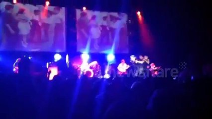 Chaotic stage invasion at Morrissey gig