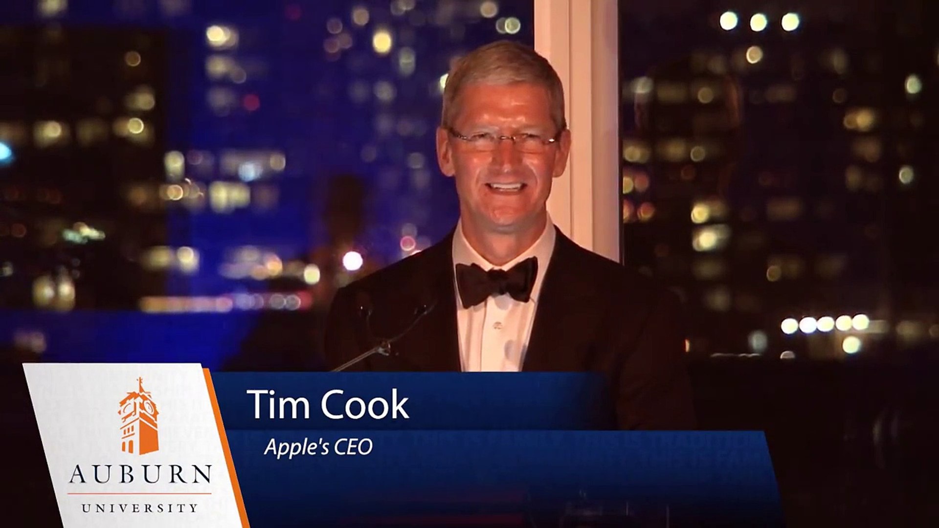 ⁣Tim Cook receiving the IQLA Lifetime Achievement Award
