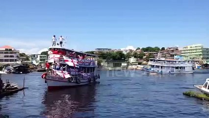 England fans arrive into Port of Manaus