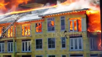 Dramatic rescue from Houston fire
