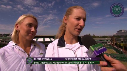 Elena Vesnina and Ekaterina Makarova check in with Live @ Wimbledon