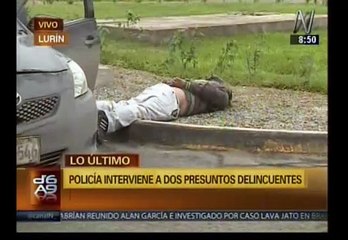 Lurín: capturan a dos sujetos armados que iban a asaltar grifo