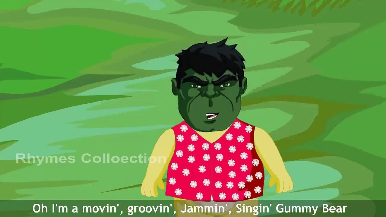 Hulk Gummy Bear Rhyme For Children | Cartoon Gummy Bear Poem For Kids