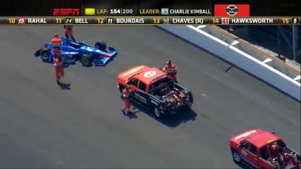 Indy 500 2015 Kanaan crashes