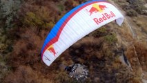 Red Bull Airforce Tear It Up On Flat Top Paramotors.  Backpack Aircraft Jetpack Flying!