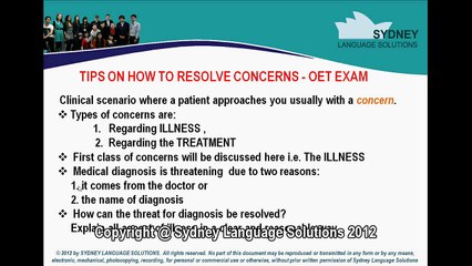 OET Speaking Tips (Illness)