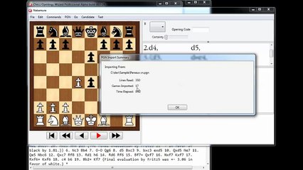 Backsolving - real world example with Chess Openings Wizard