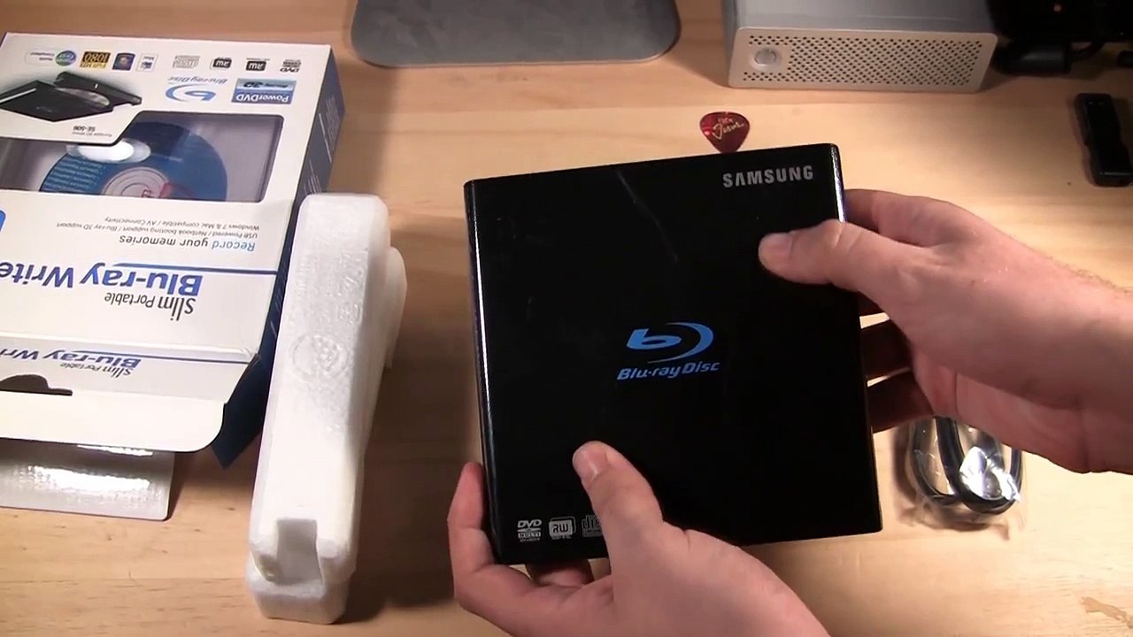 Unboxing Samsung SE-506 Slim Portable Blu-ray Writer + AV Connectivity note