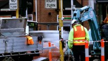 Time lapse footage of Yarra Trams St Kilda Road platform stop construction
