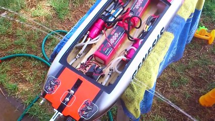 genesis rc boat twin setup 4s per side
