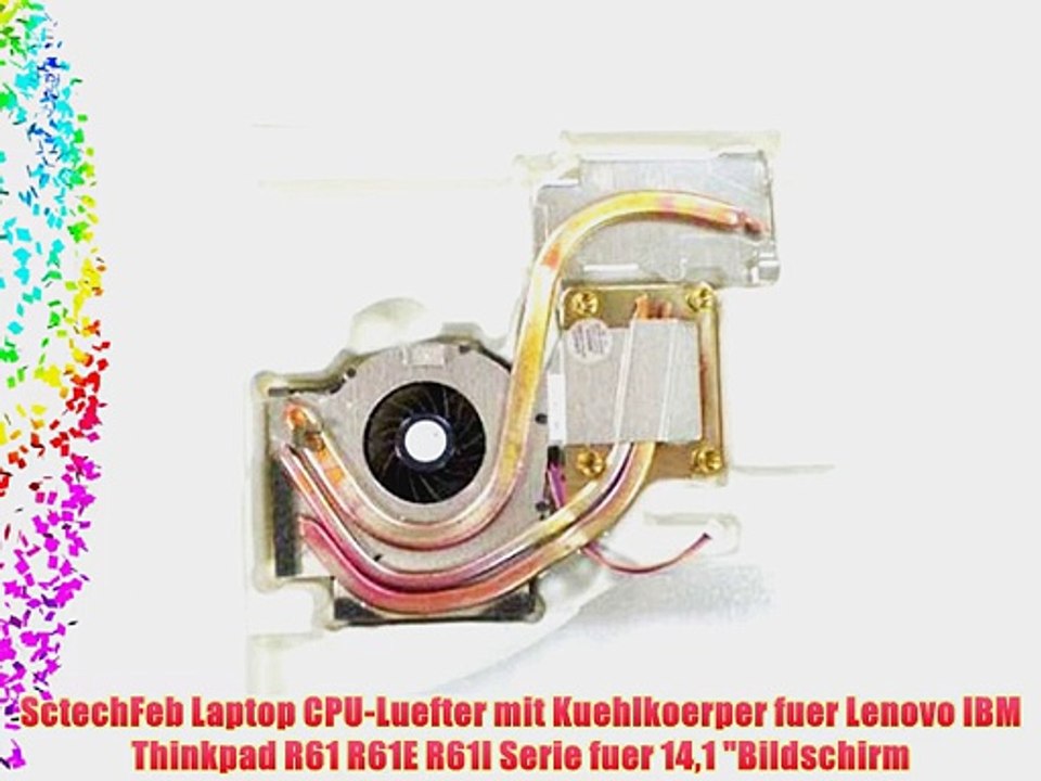 SctechFeb Laptop CPU-Luefter mit Kuehlkoerper fuer Lenovo IBM Thinkpad R61 R61E R61I Serie
