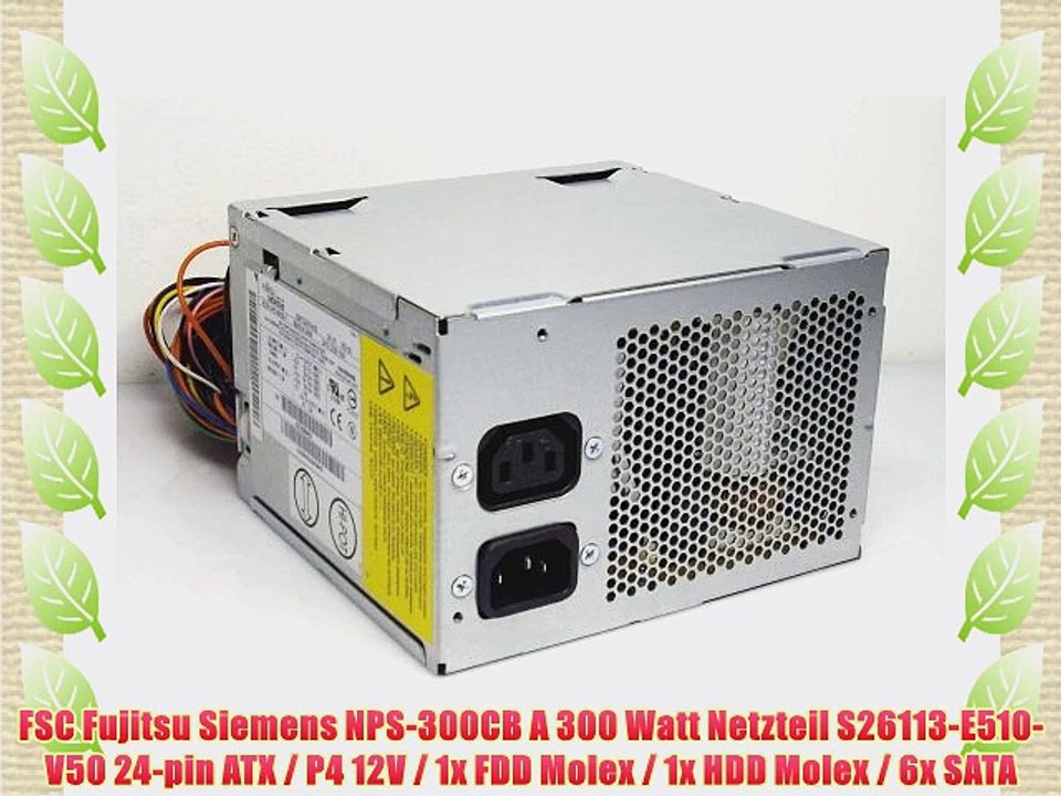 FSC Fujitsu Siemens NPS-300CB A 300 Watt Netzteil S26113-E510-V50 24-pin ATX / P4 12V / 1x