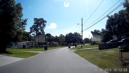 B2 bomber flies over the neighborhood