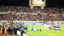 Costa Rica vs Argentina. Estadio Nacional. Messi en la pantalla.